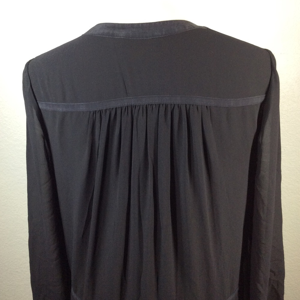 Tory Burch Sydney Black Pleated Silk Dress - Picture 9 of 16